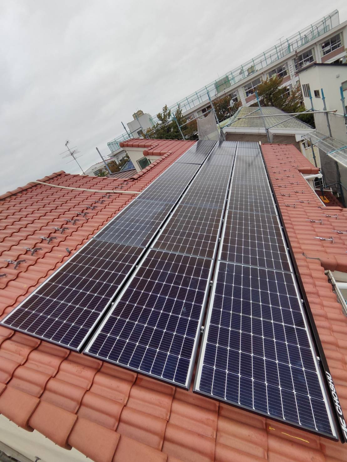 🍂本日は大田区で太陽光パネルの工事でした👷