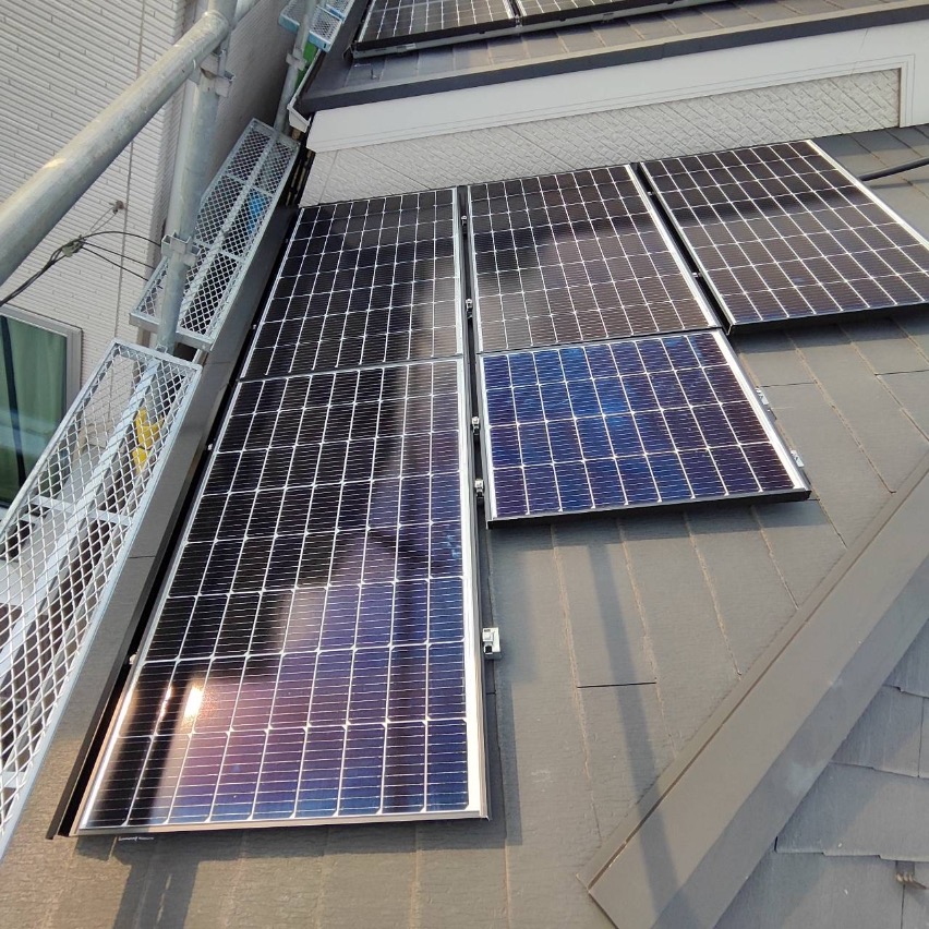 🏠本日は品川区で太陽光パネルの工事でした👷