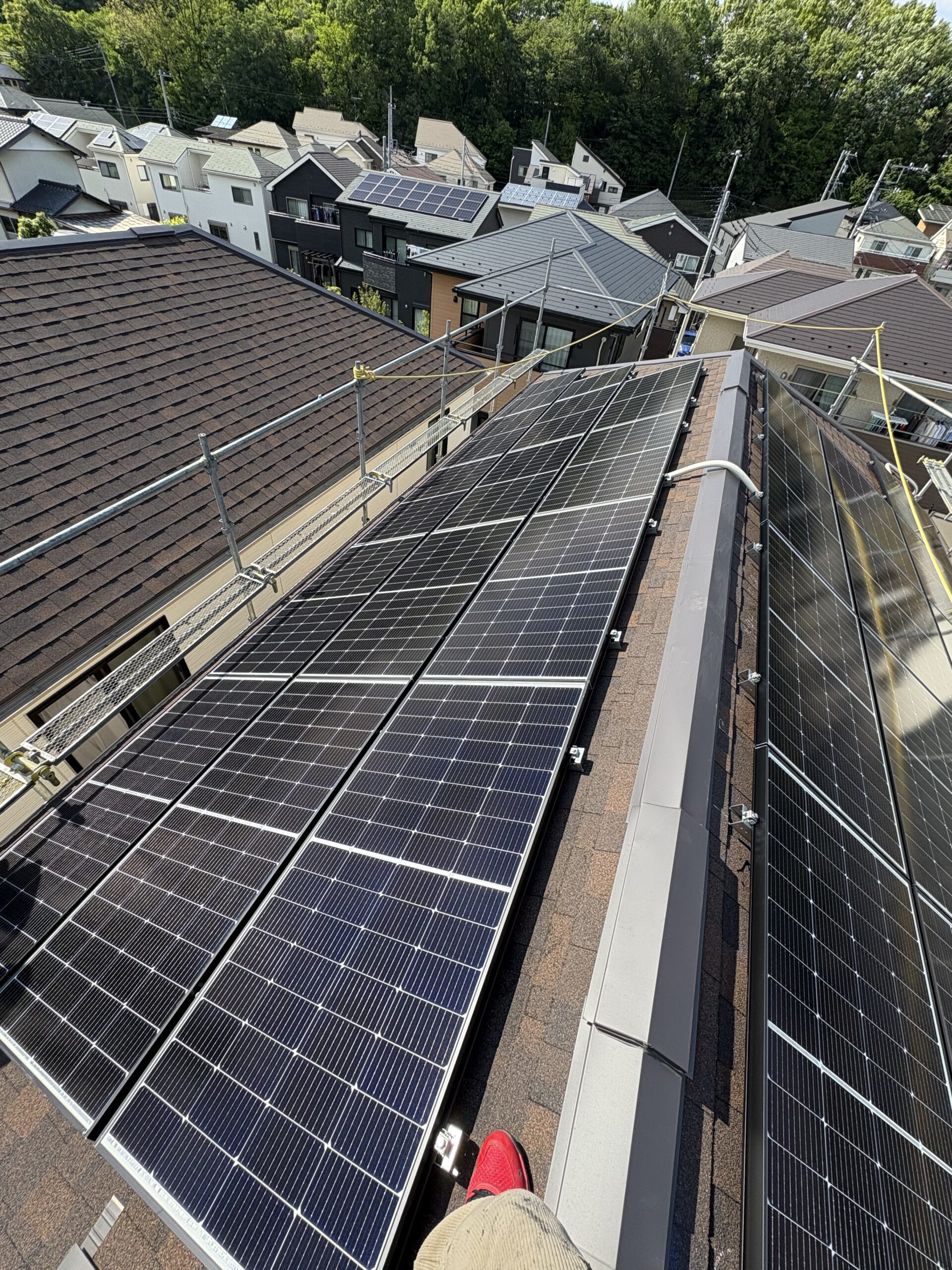 🍥本日は日野市での太陽光パネルのお仕事のご紹介🔧
