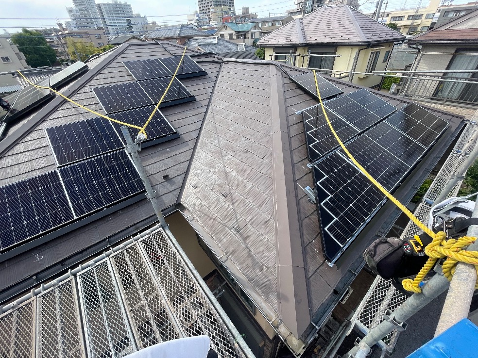 🐼本日は練馬区での太陽光パネルのお仕事のご紹介🔧